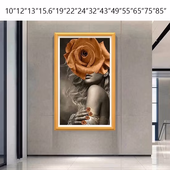 Galeria de arte privada de madeira, exposição, trabalho, smart tv, quadro, digital, museu, anti